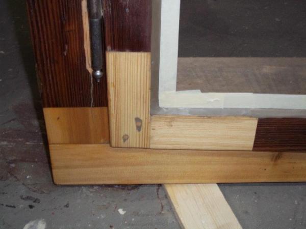 Restauration eines Sprossenfensters (Nahansicht)