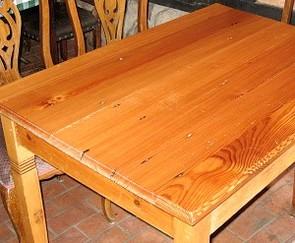 Holztisch Nahaufnahme