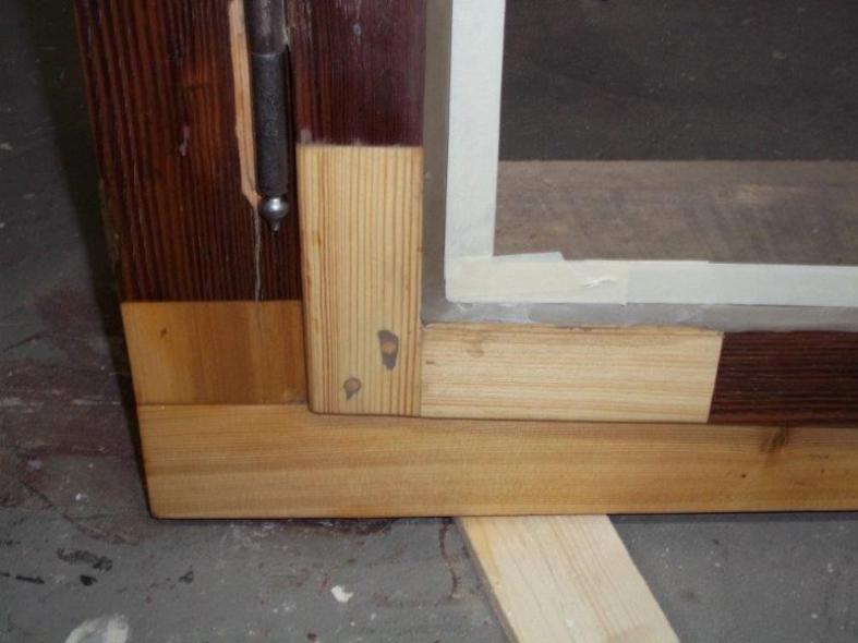 Restauration eines Sprossenfensters (Nahansicht)